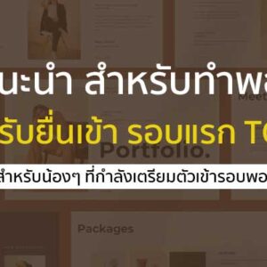 พอร์ตโฟลิโอ แนวทางข้อแนะนำ