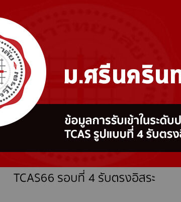 ระเบียบการรับสมัคร รอบ 4 รับตรงอิสระ มศว ปี 2566