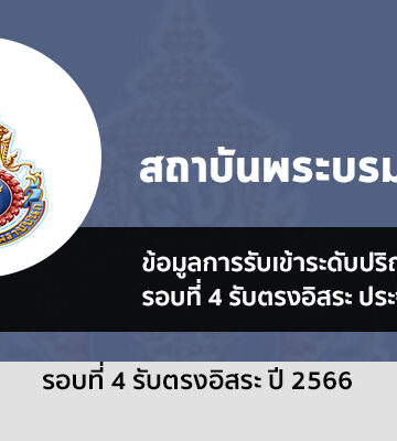 ระเบียบการรับสมัคร รอบ 4 รับตรงอิสระ สถาบันพระบรมราชชนก ปี 2566